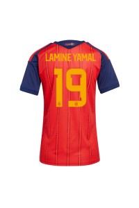 Espanja Lamine Yamal #19 Jalkapallovaatteet Naisten Kotipaita MM-kisat 2026 Lyhythihainen